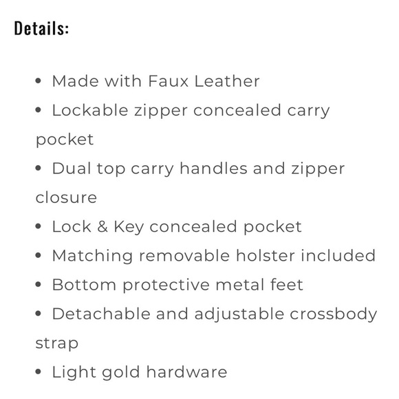 NWT Jessie James Kate Concealed Carry Lock and Key Satchel with Coin Pouch - Picture 12 of 16